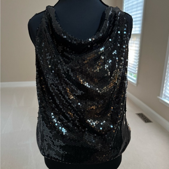Alice + Olivia Tops - Alice + Olivia Black Sequin Tank Top